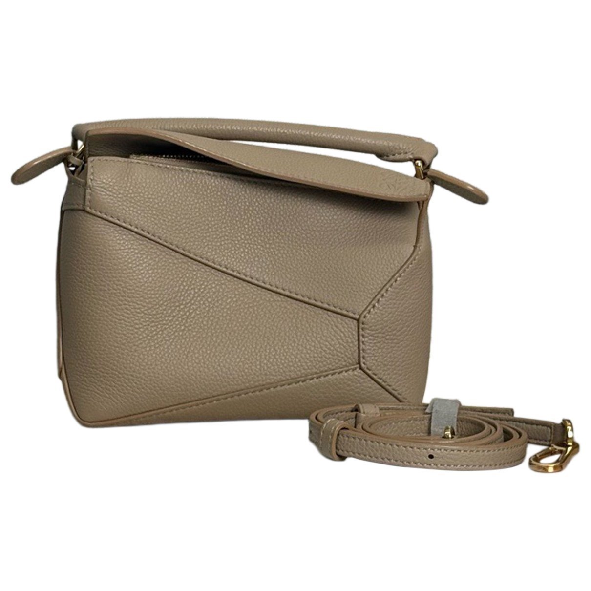Puzzle leather handbag