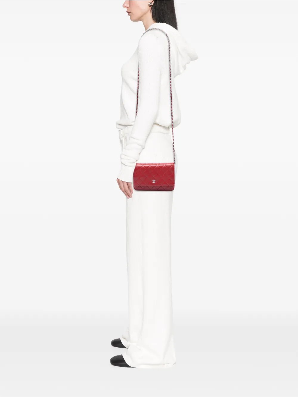 2014 CC Quilted Lambskin Wallet on Chain crossbody bag
