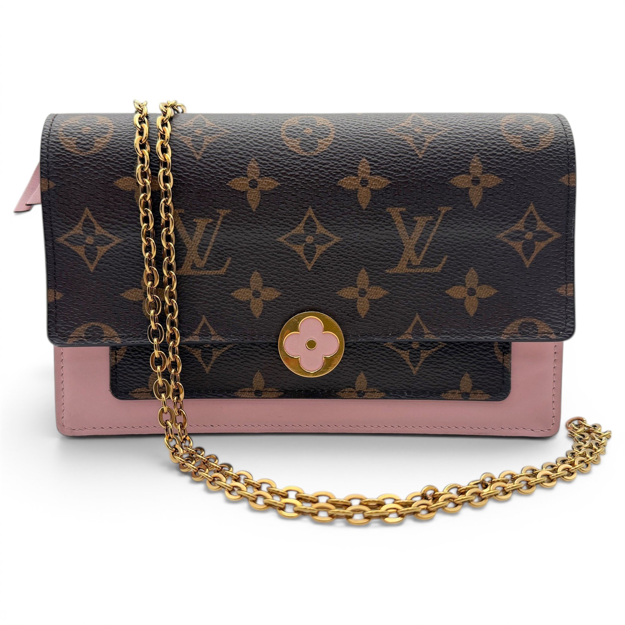 Chaîne Flore leather crossbody bag