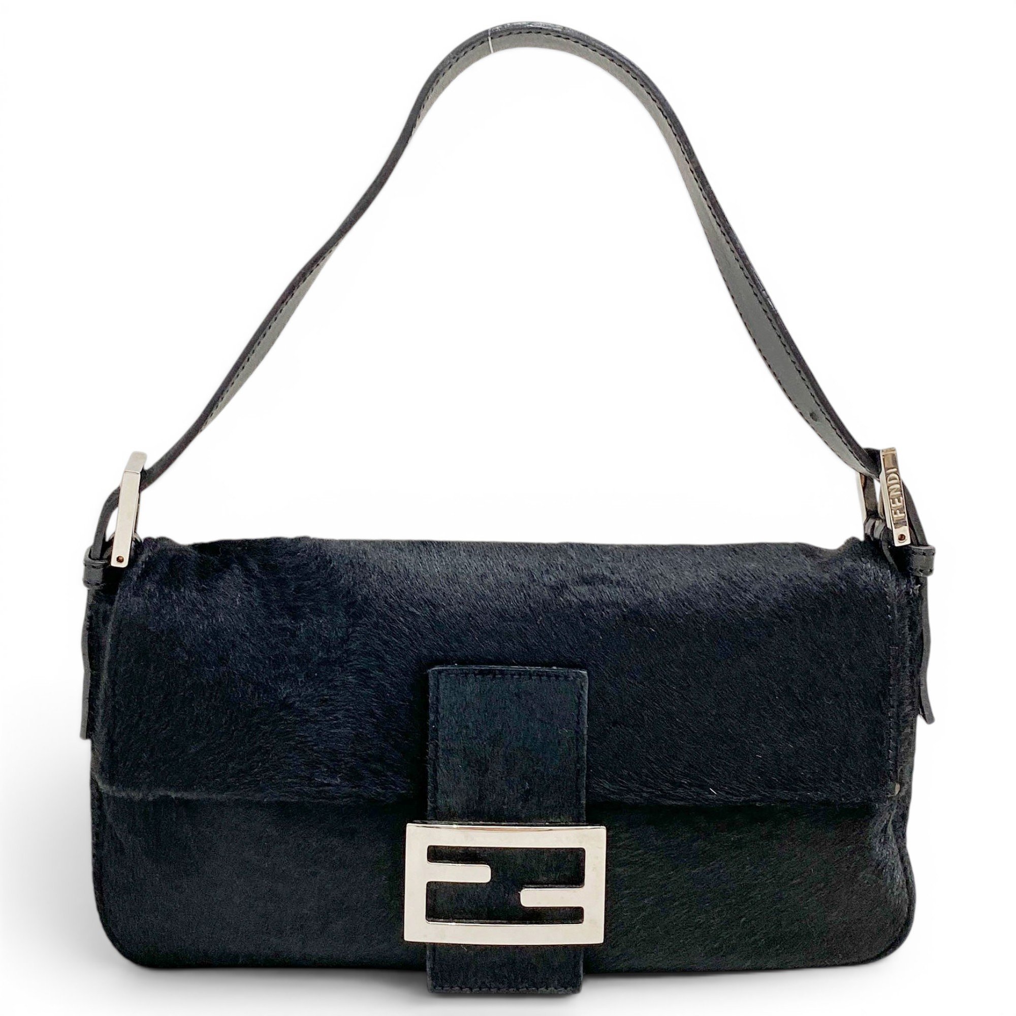 Baguette pony-style calfskin handbag