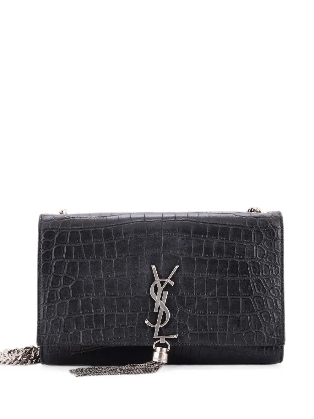Classic Monogram Tassel Crocodile Embossed Leather Medium crossbody bag