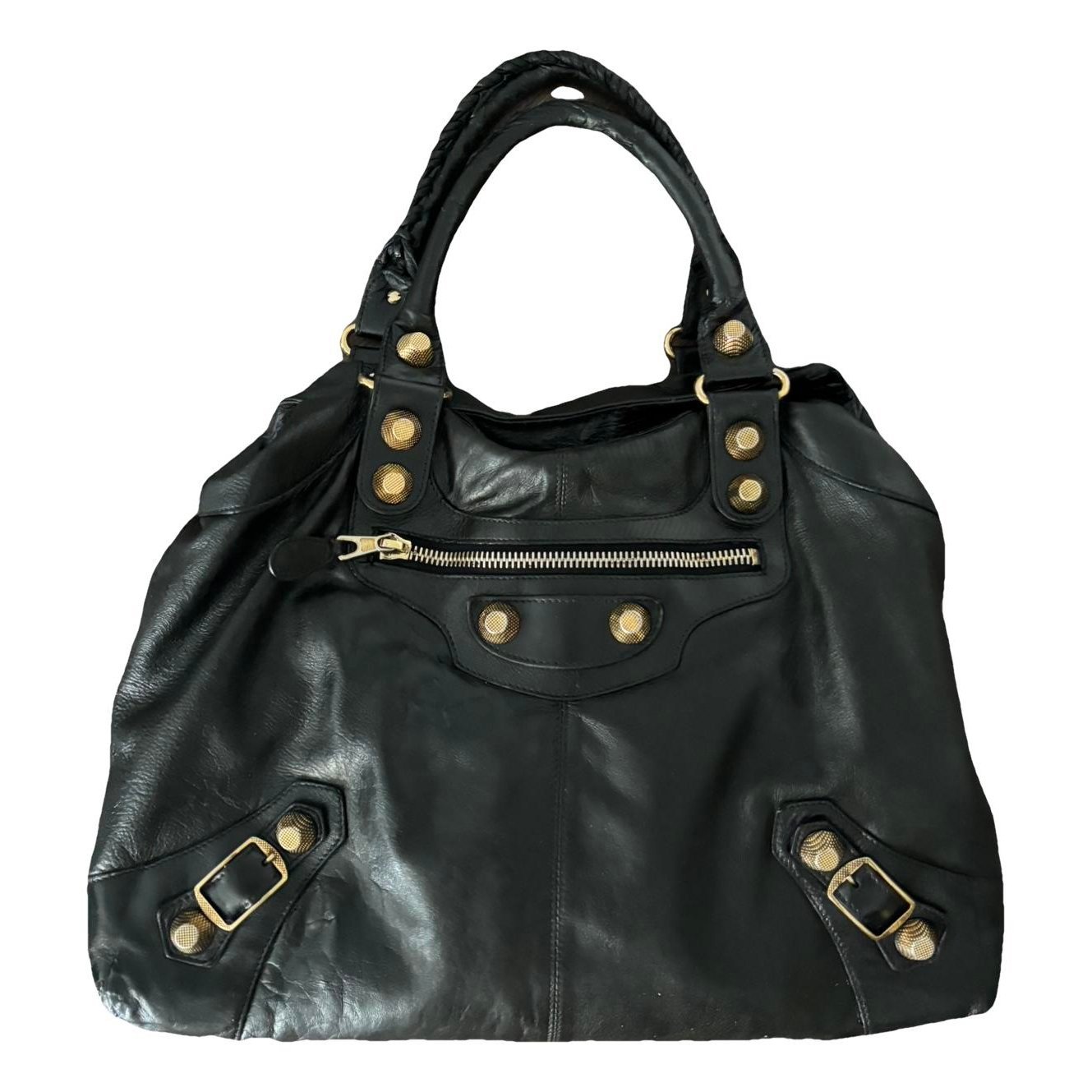 City leather handbag