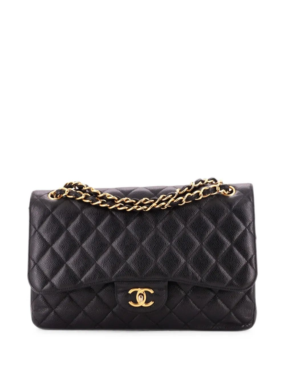 Classic Double Flap Bag Quilted Caviar Jumbo shoulder bag