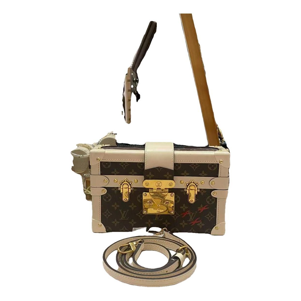 Petite Malle leather handbag