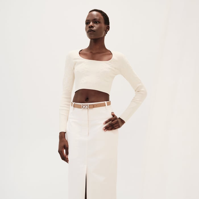 Blanc Naturel "H" Long-sleeve Sweater