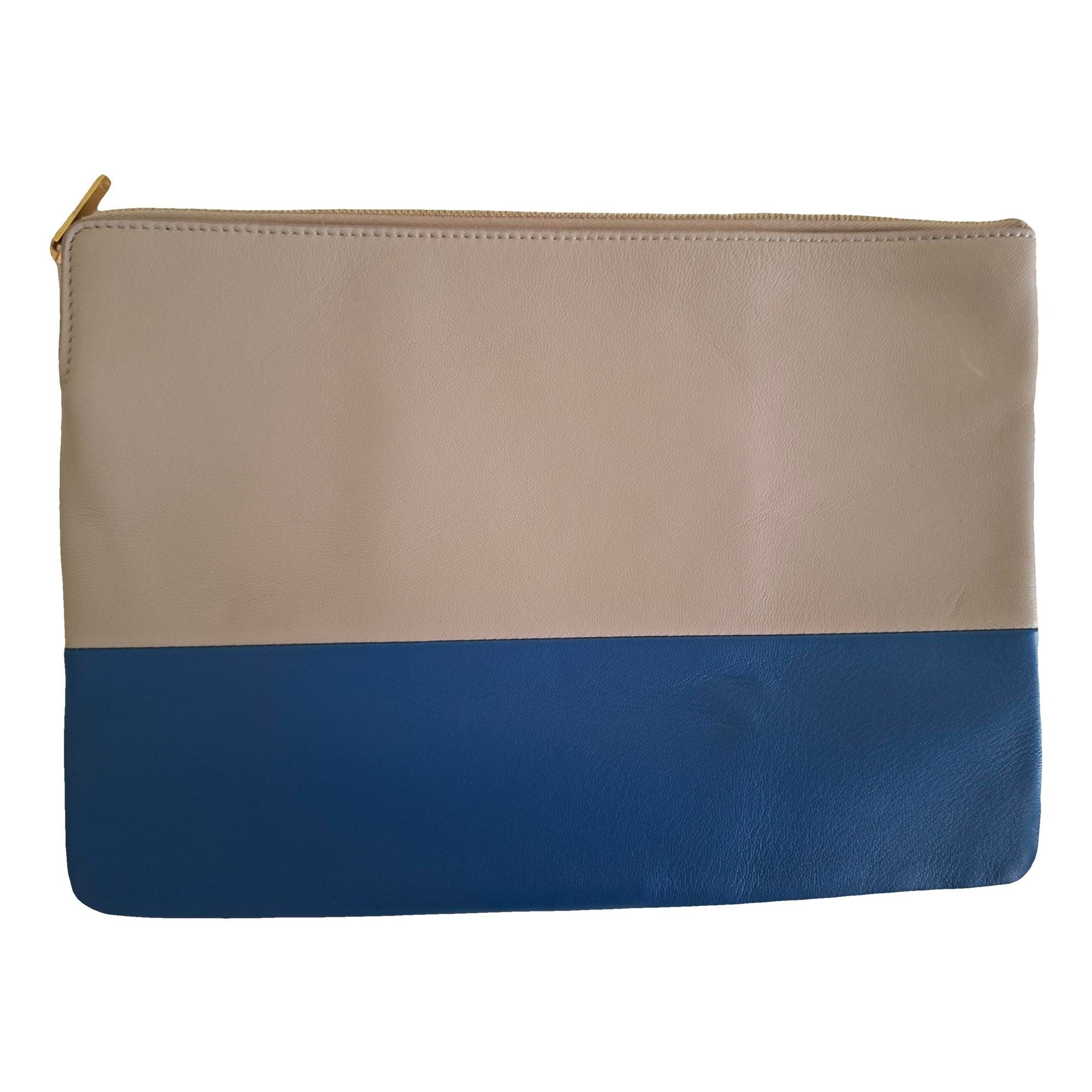 Leather clutch bag