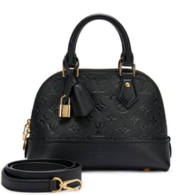 Louis Vuitton Black Monogram Empreinte Alma BB Gold Hardware