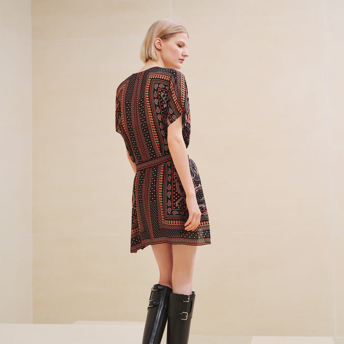 Noir "Eperon d'Or Bandana" Belted Tunic