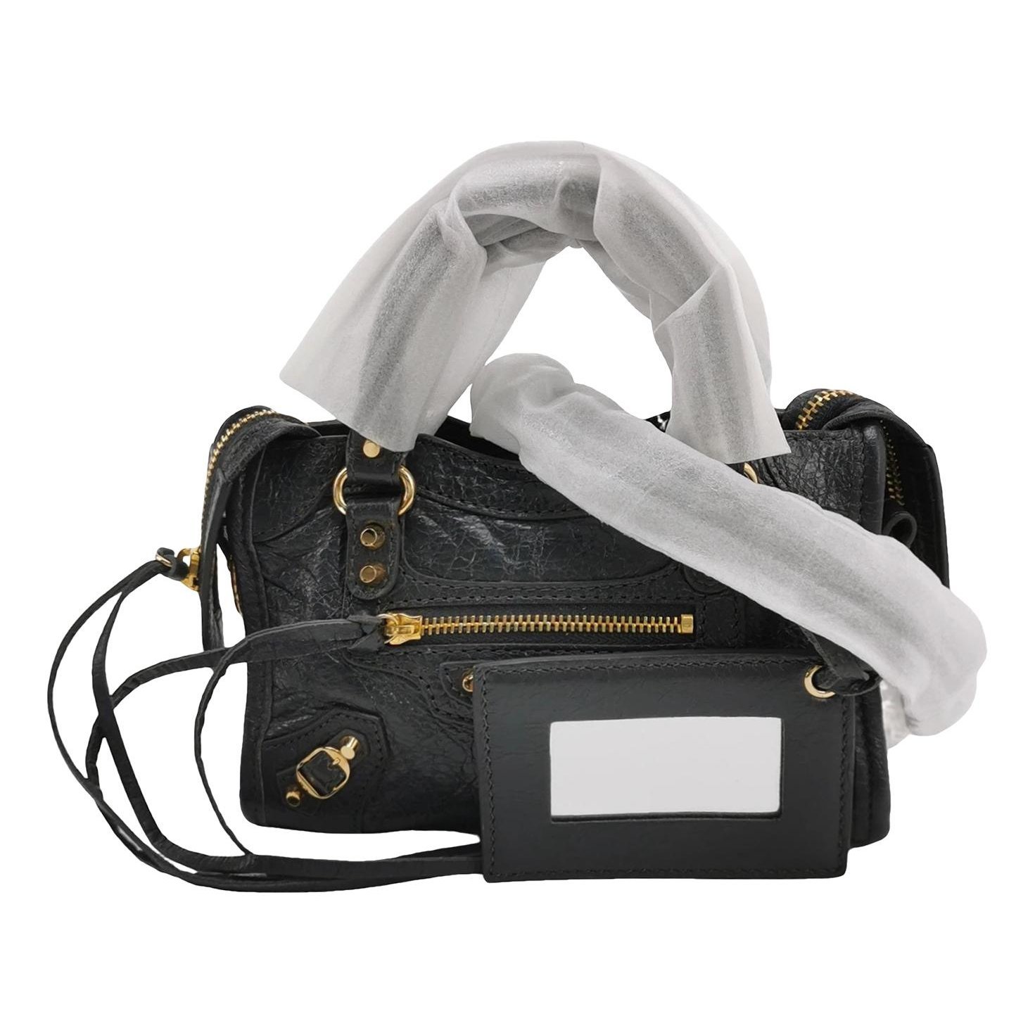 City leather handbag