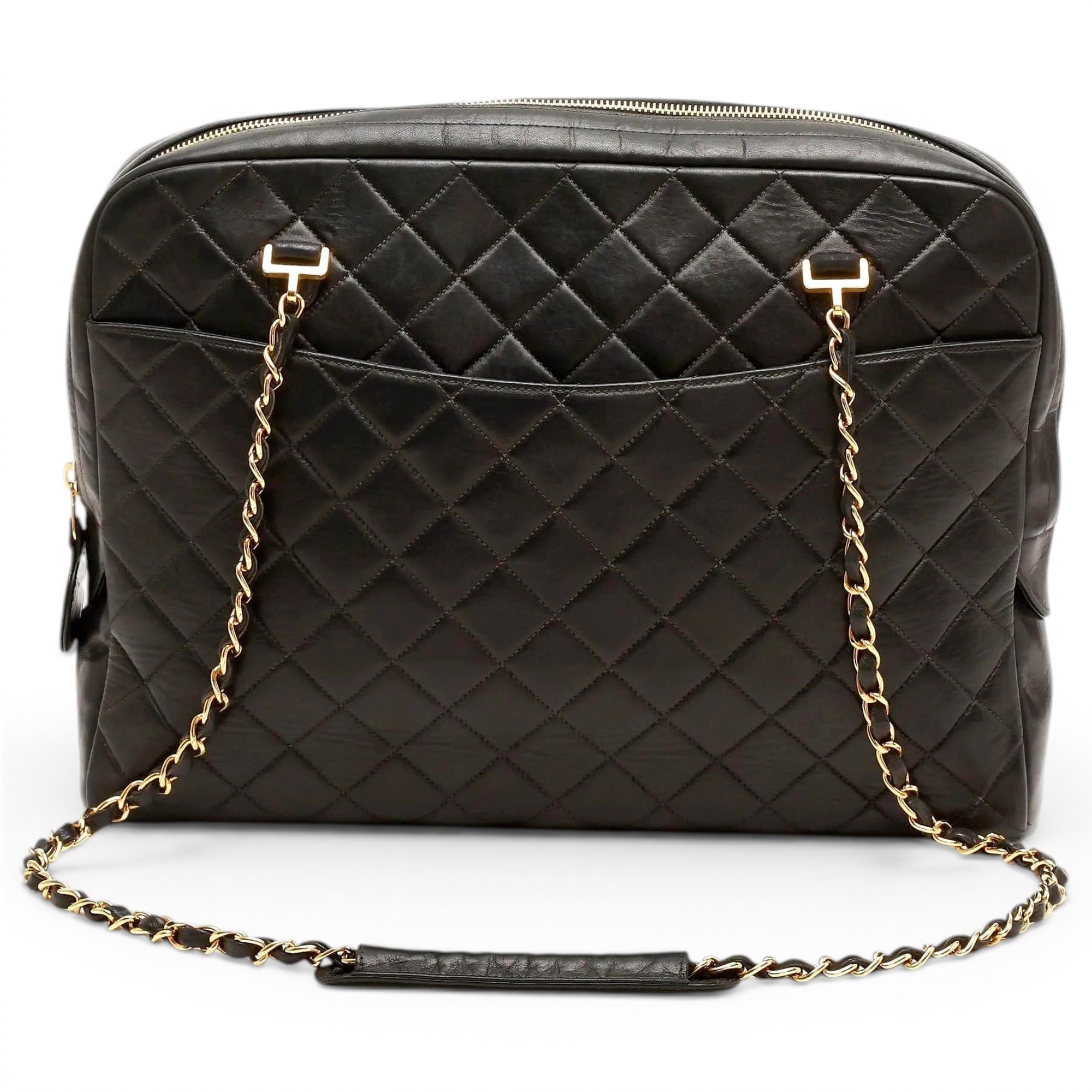 Trendy CC Quilted leather tote