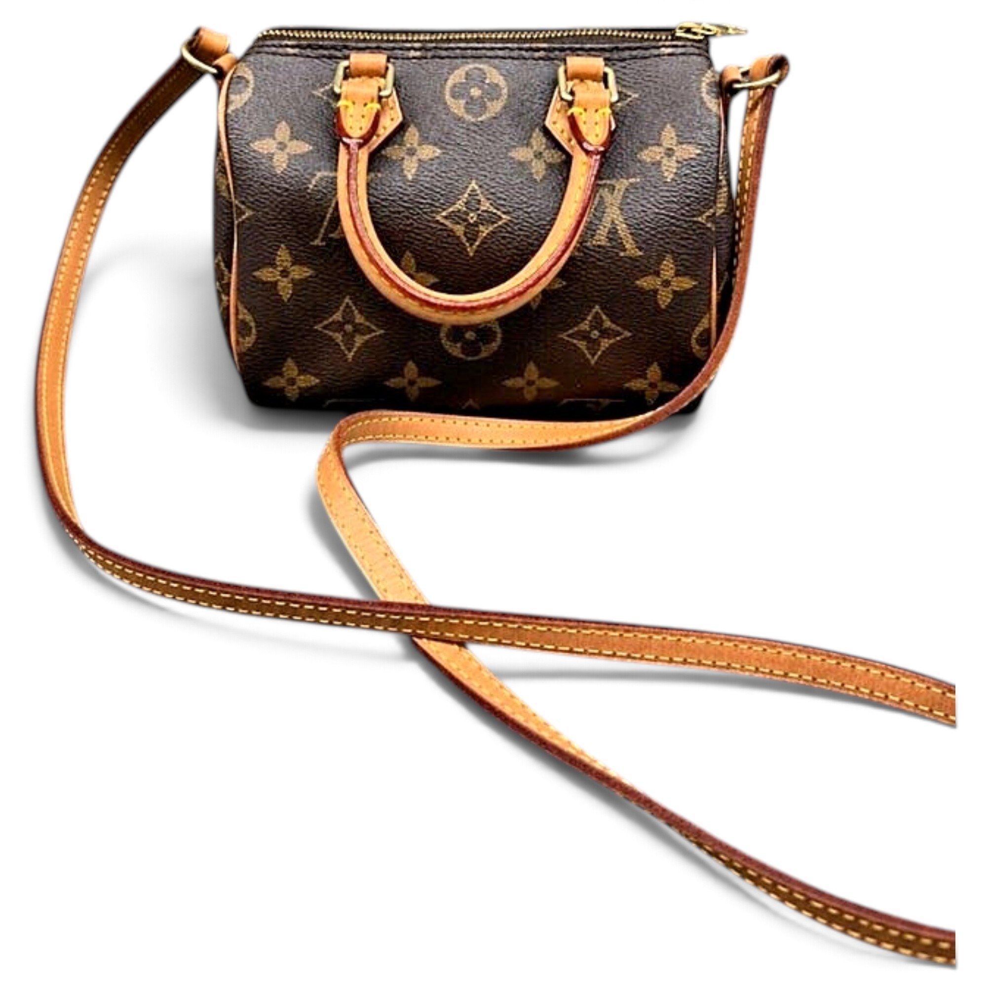 Nano Speedy / Mini HL leather crossbody bag