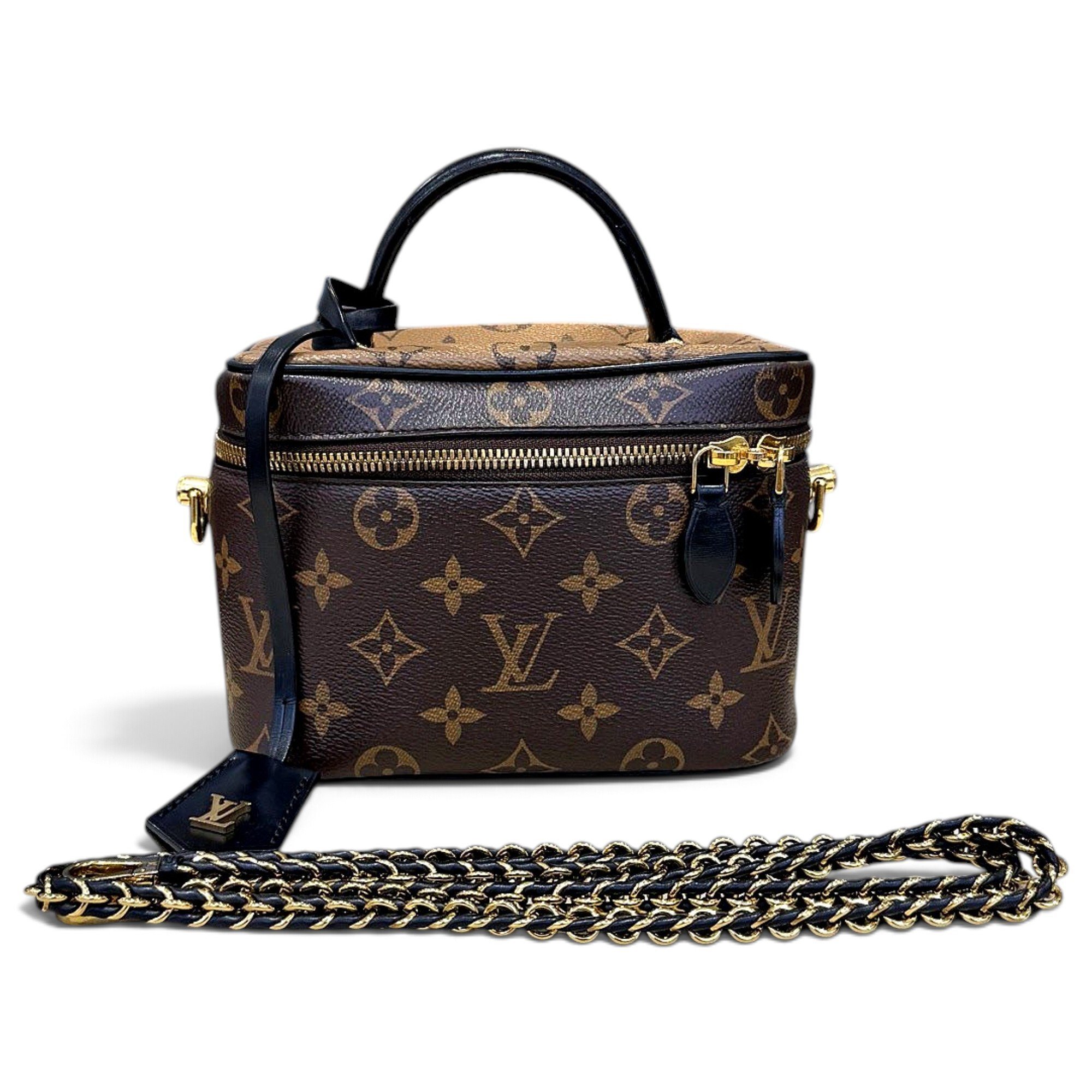 Vanity leather handbag