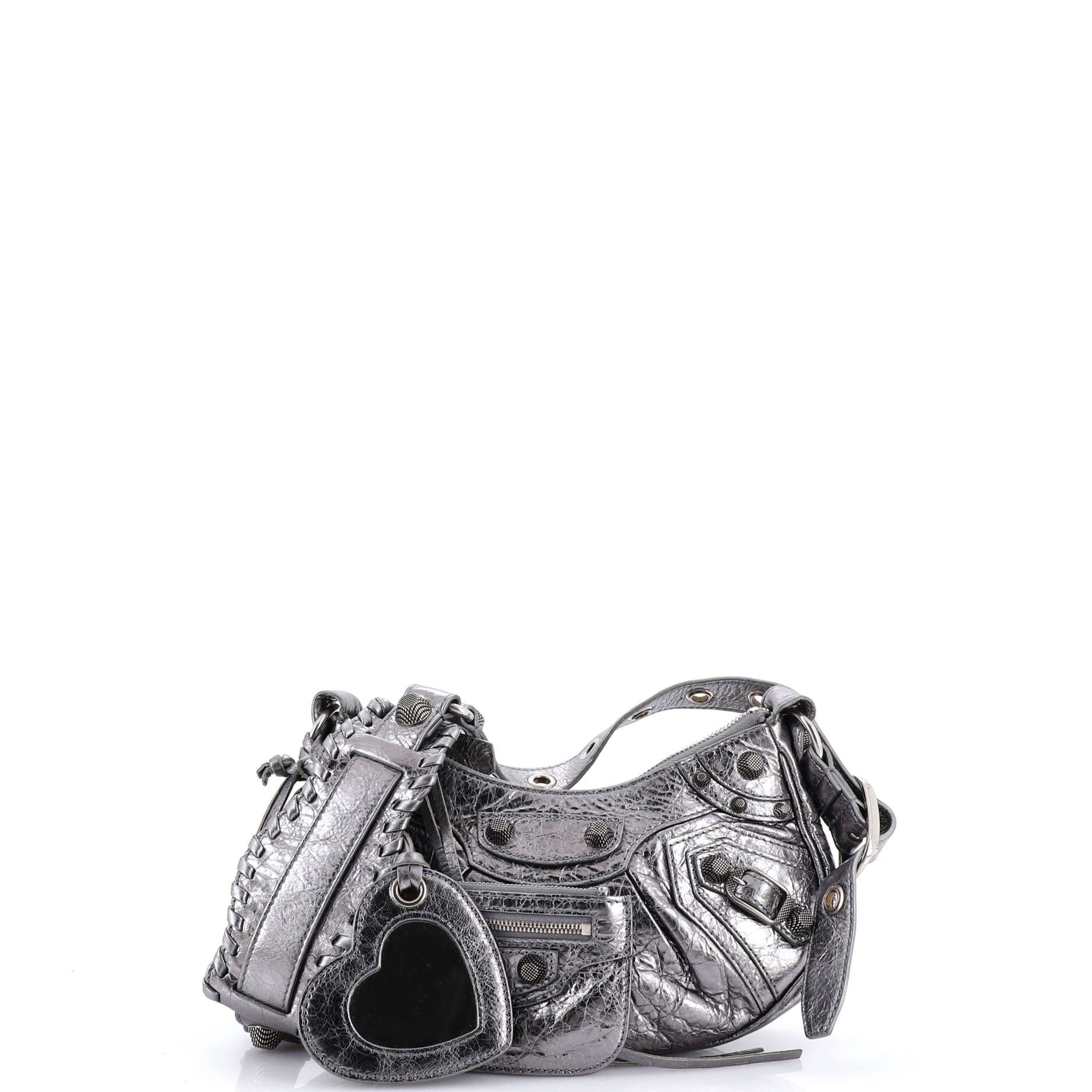 Balenciaga Le Cagole Giant Studs Shoulder Bag Leather XS