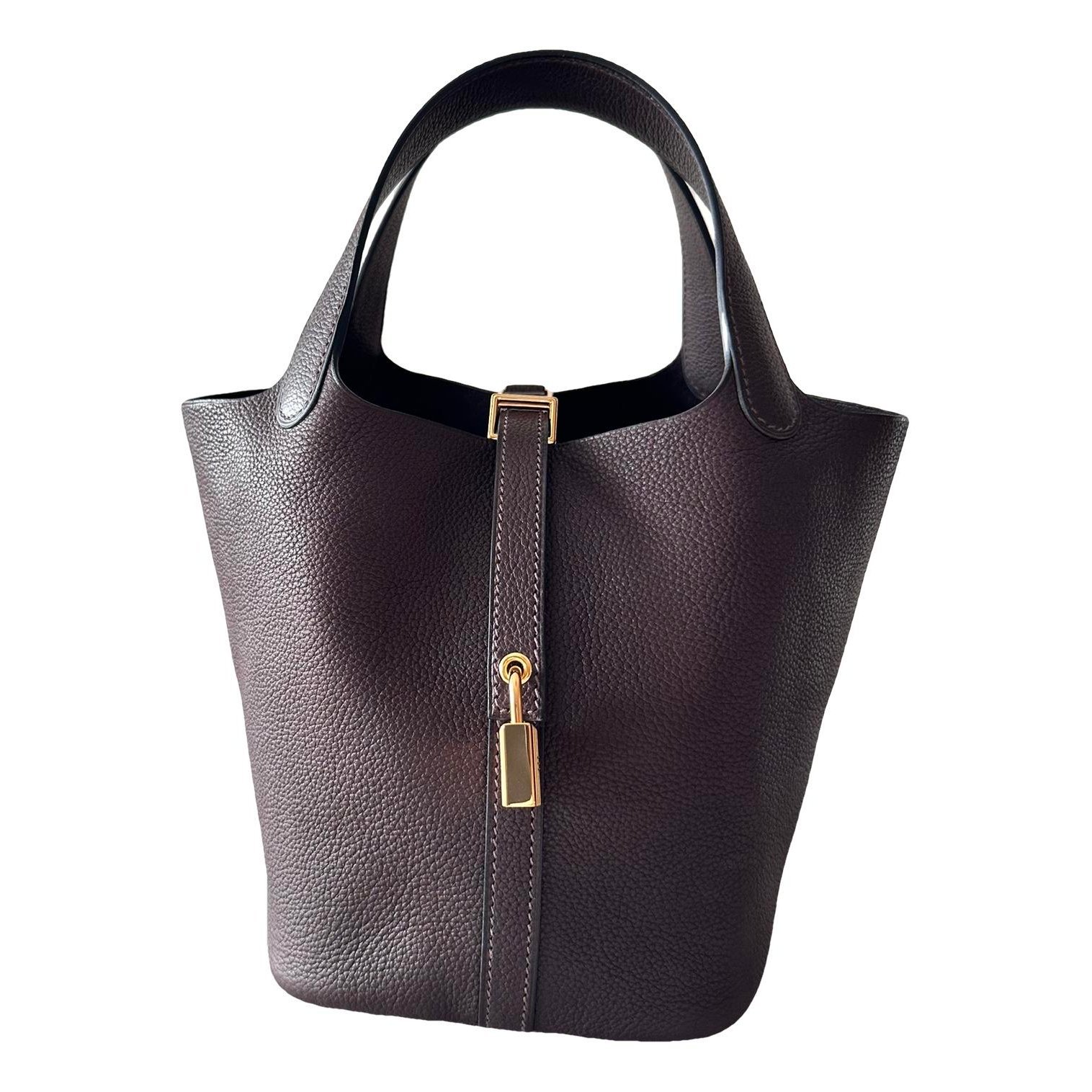 Picotin leather tote