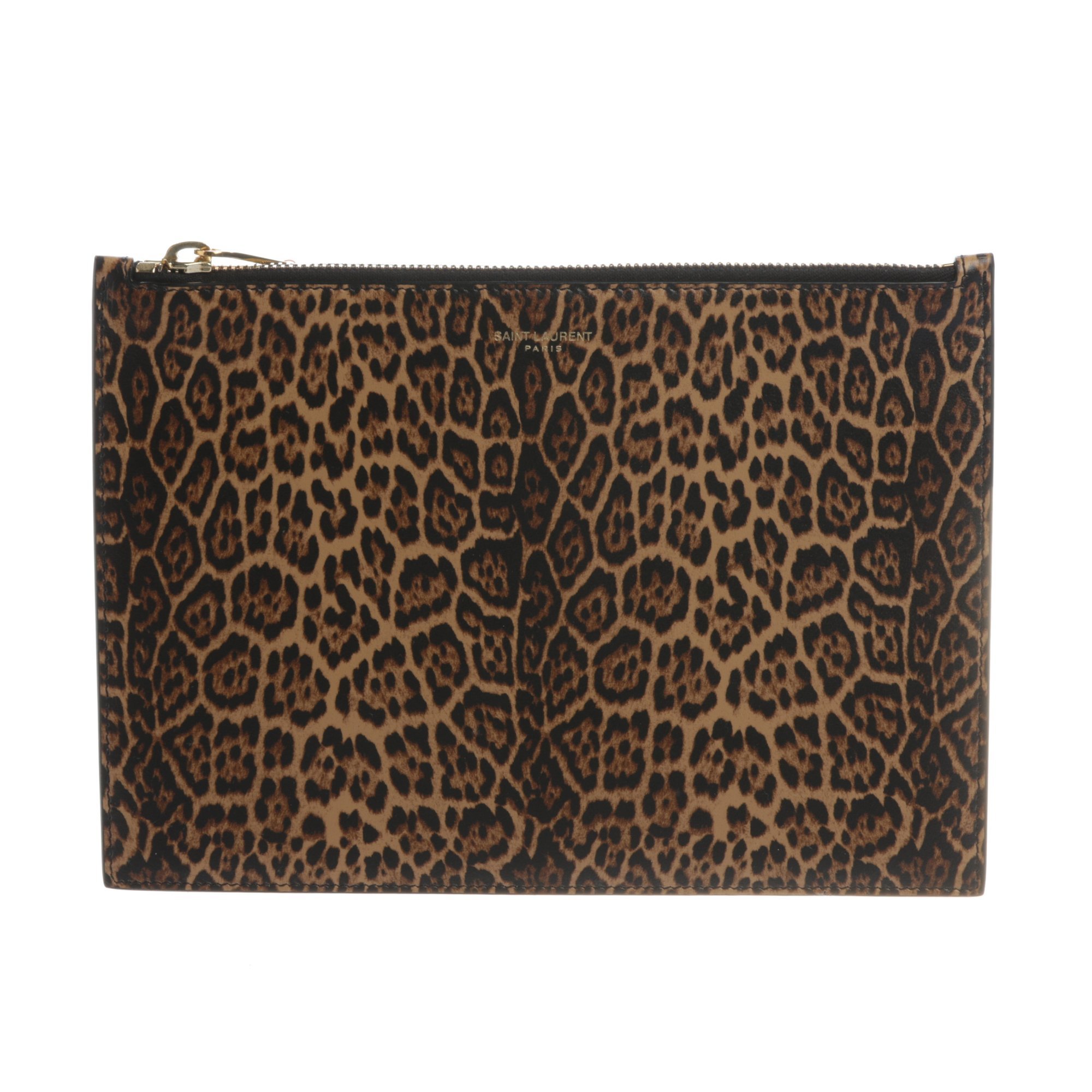Leather clutch bag