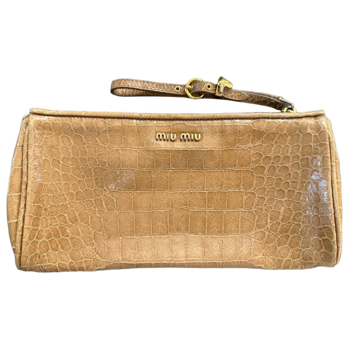Leather clutch bag