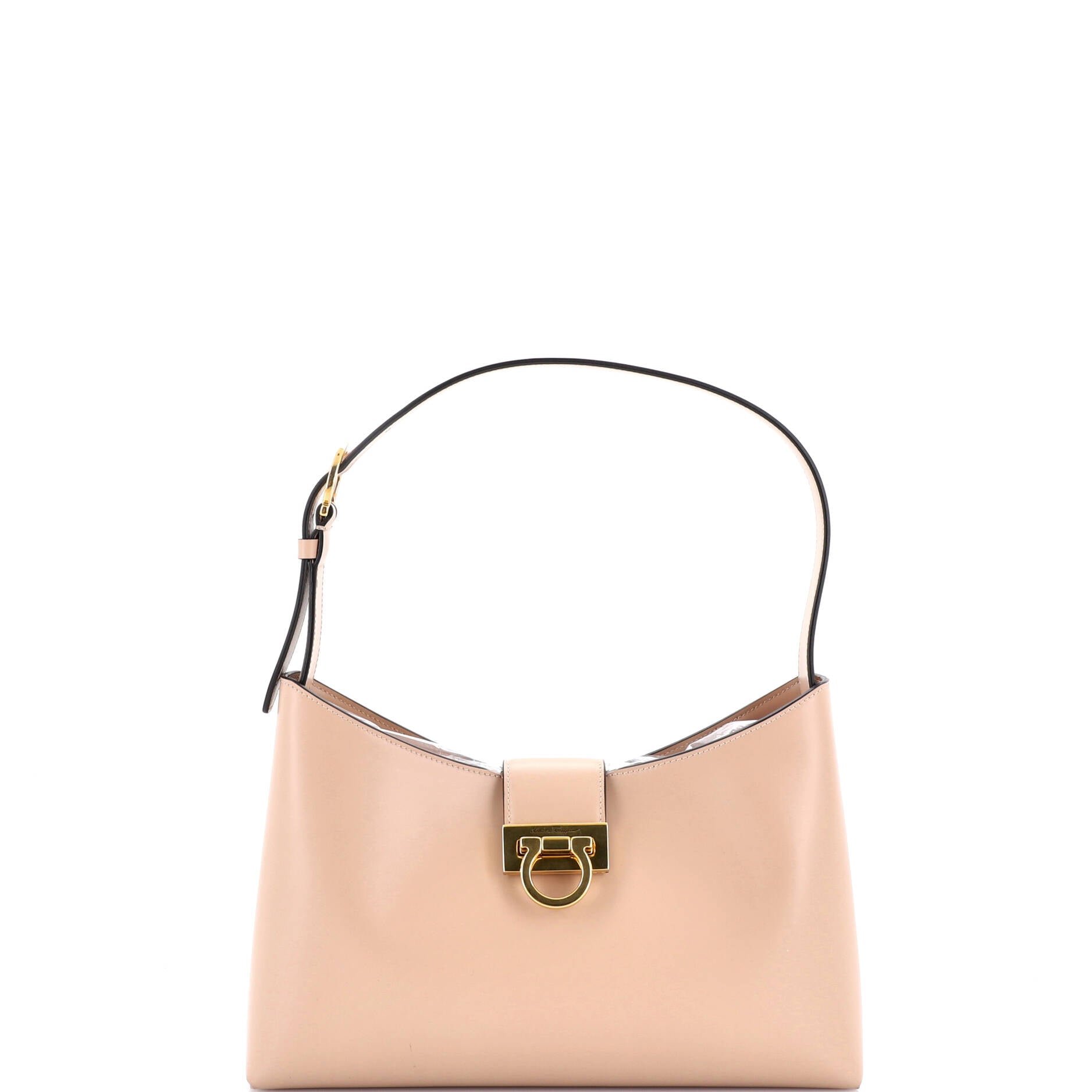 Salvatore Ferragamo Trifolio Shoulder Bag Leather East West