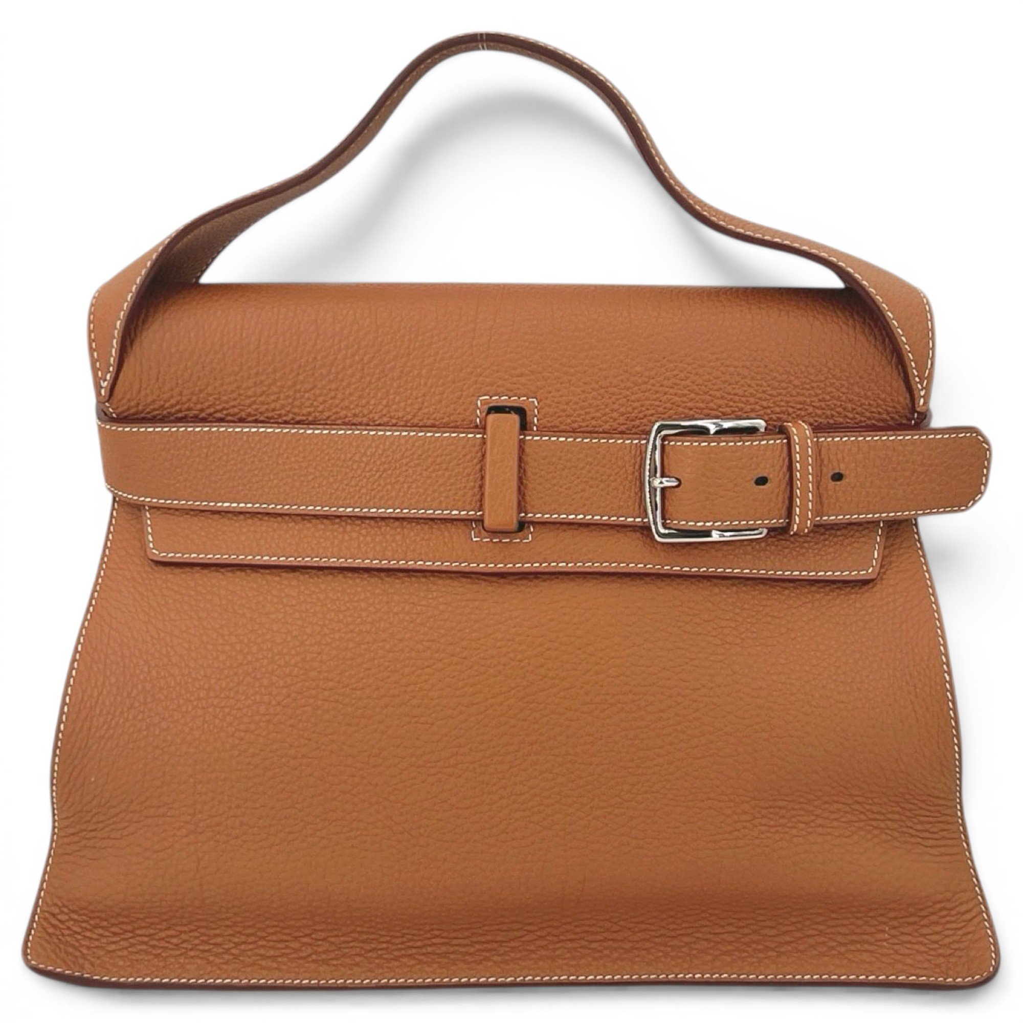 Trim leather handbag