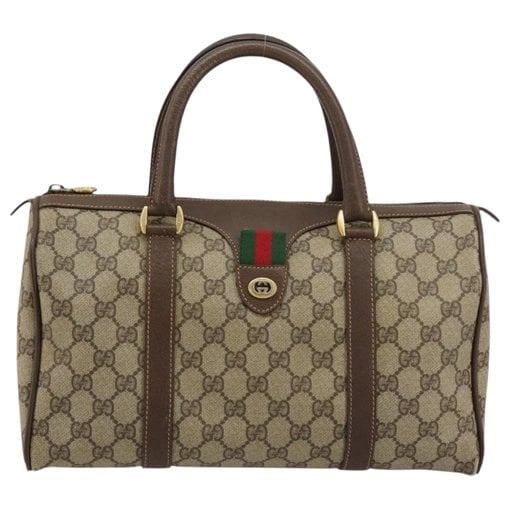 Boston leather bowling bag