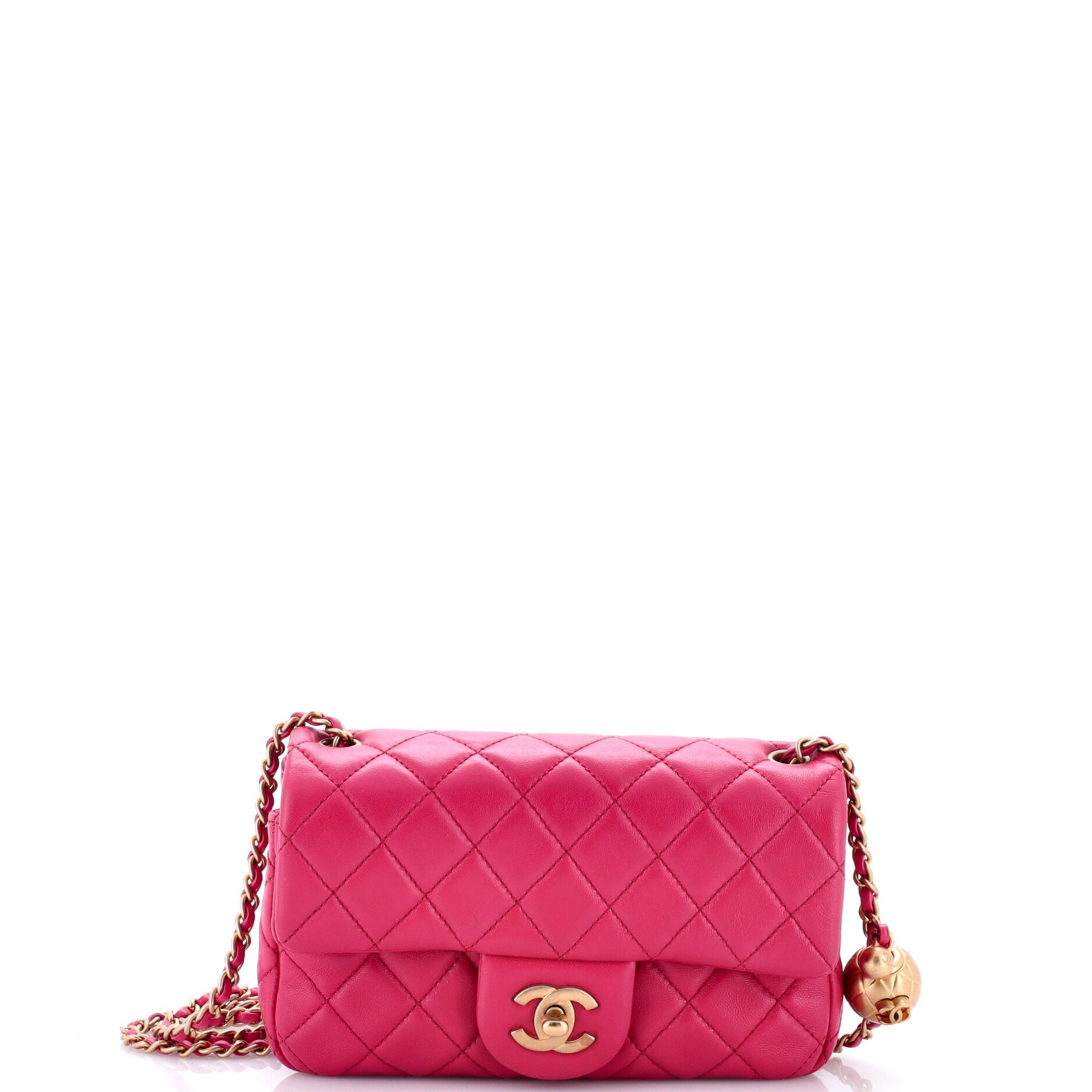 Pearl Crush Flap Bag Quilted Lambskin Mini