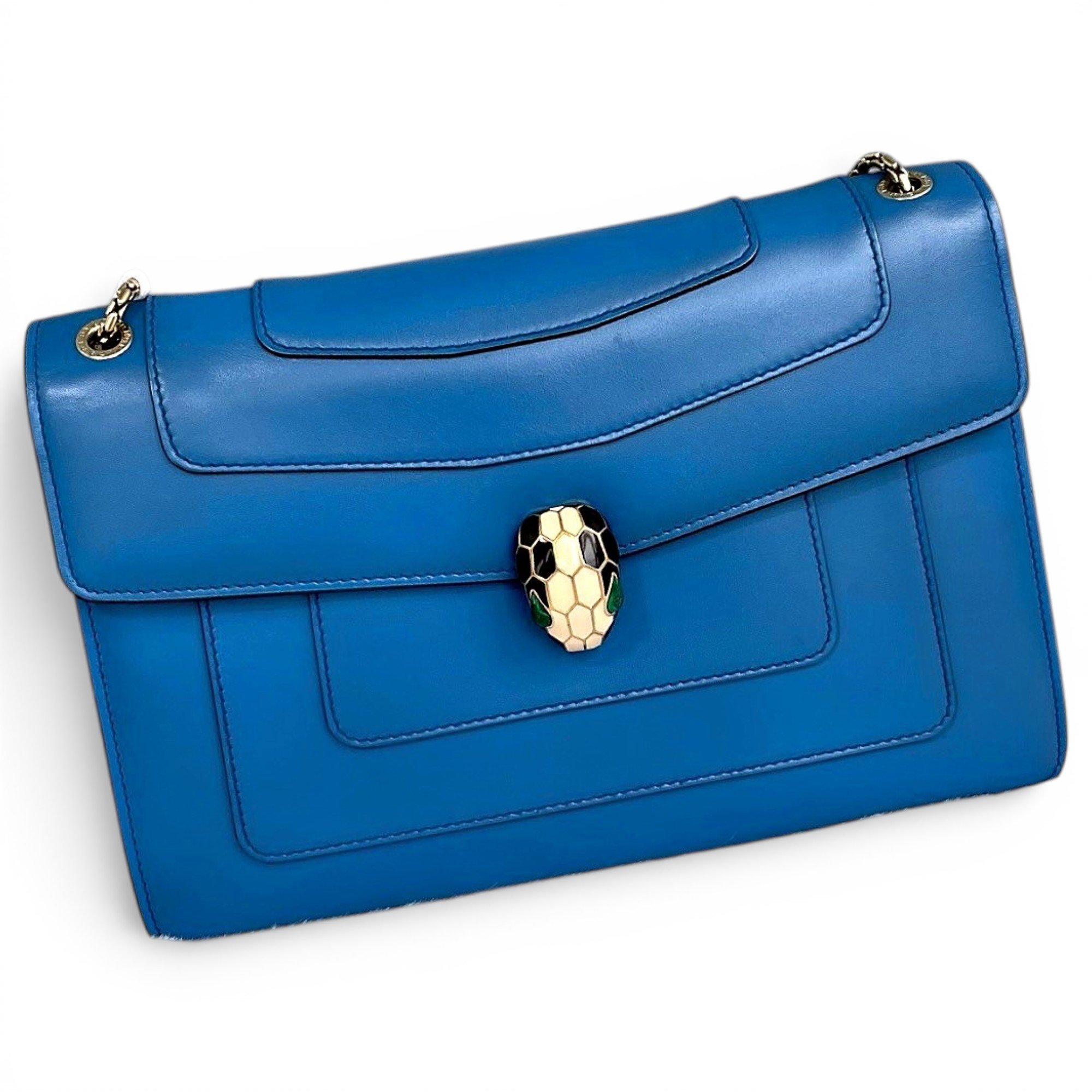 Serpenti leather handbag