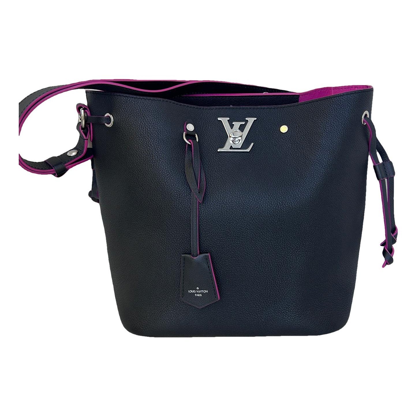 Lockme Bucket leather handbag