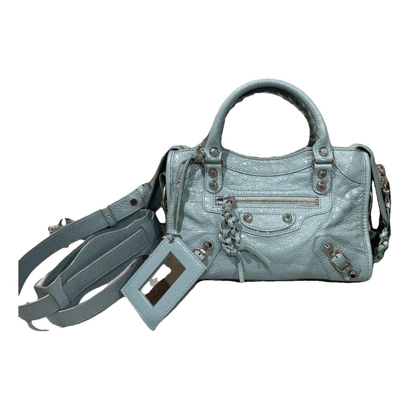 City leather handbag