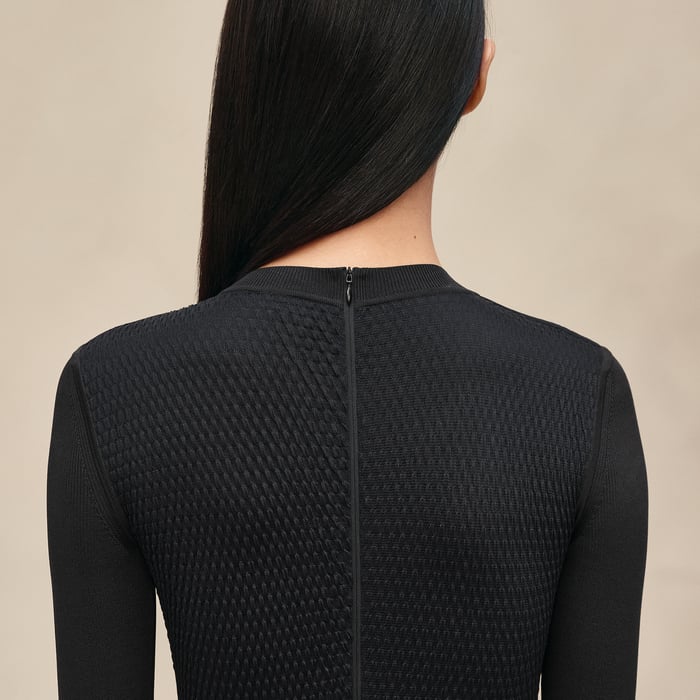 Noir Jumpsuit With Smocks