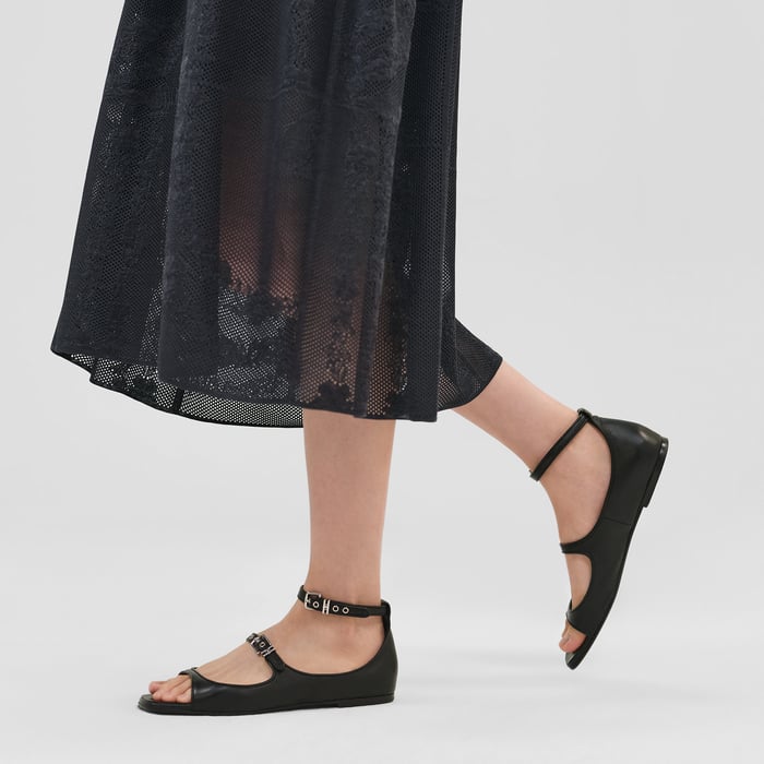 Bleu Noir "En Desordre a Fleurs" Draped Long Dress