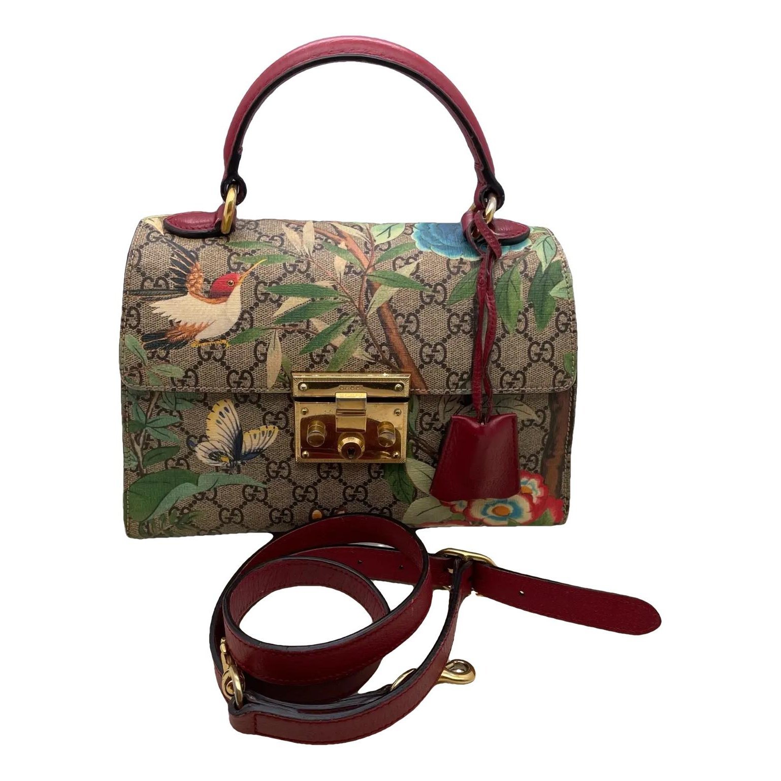 Padlock leather handbag
