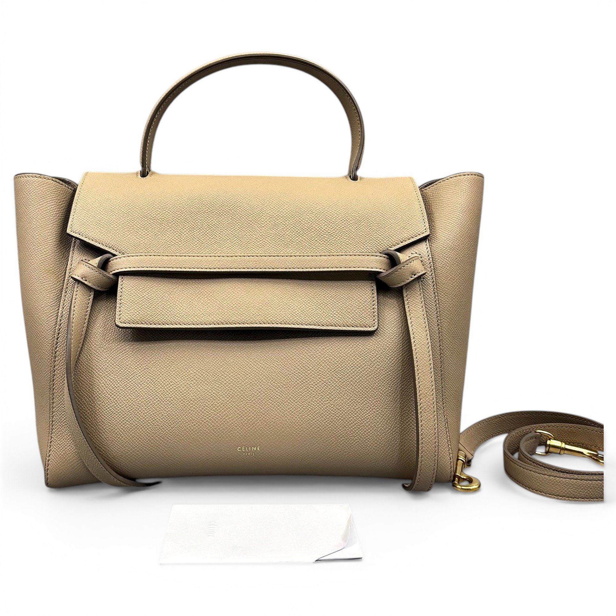 Belt leather handbag