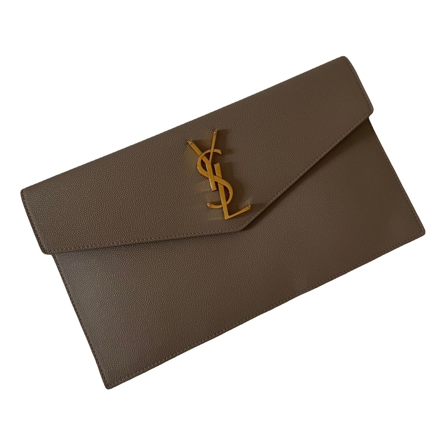 Leather clutch bag