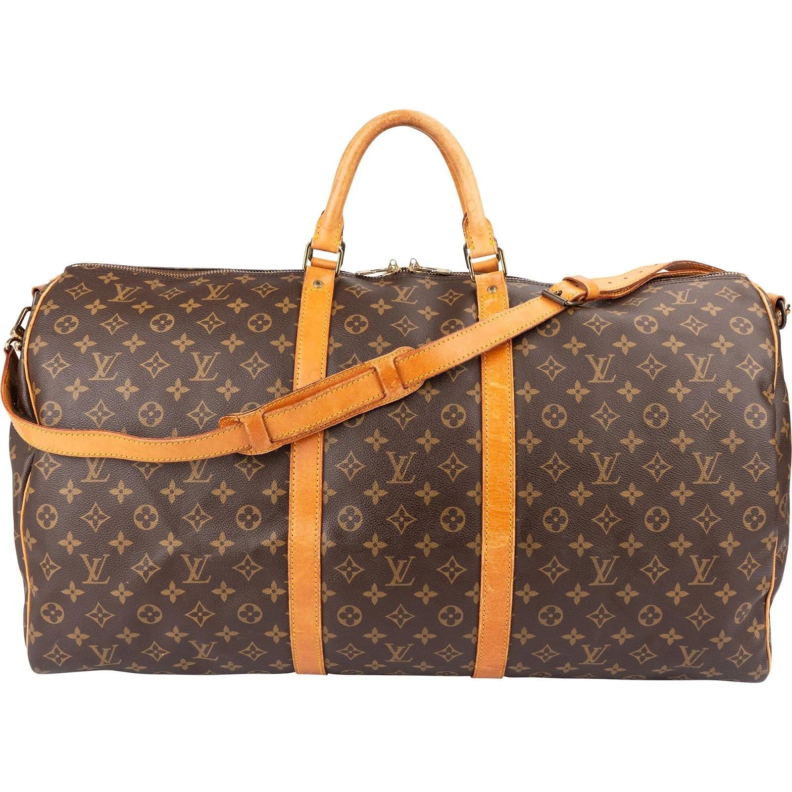 Keepall leather travel bag