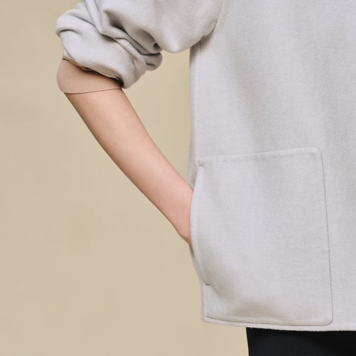 Gris Pervenche Cashmere Jacket
