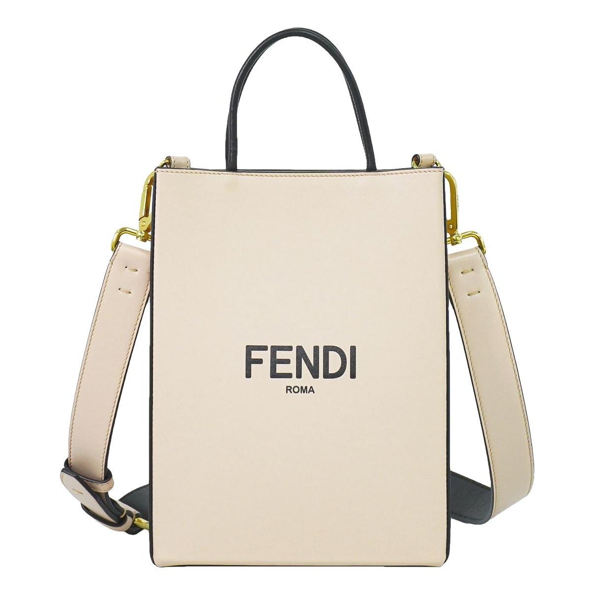 Pocket leather handbag