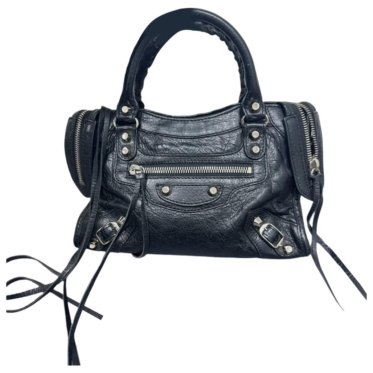 City leather handbag
