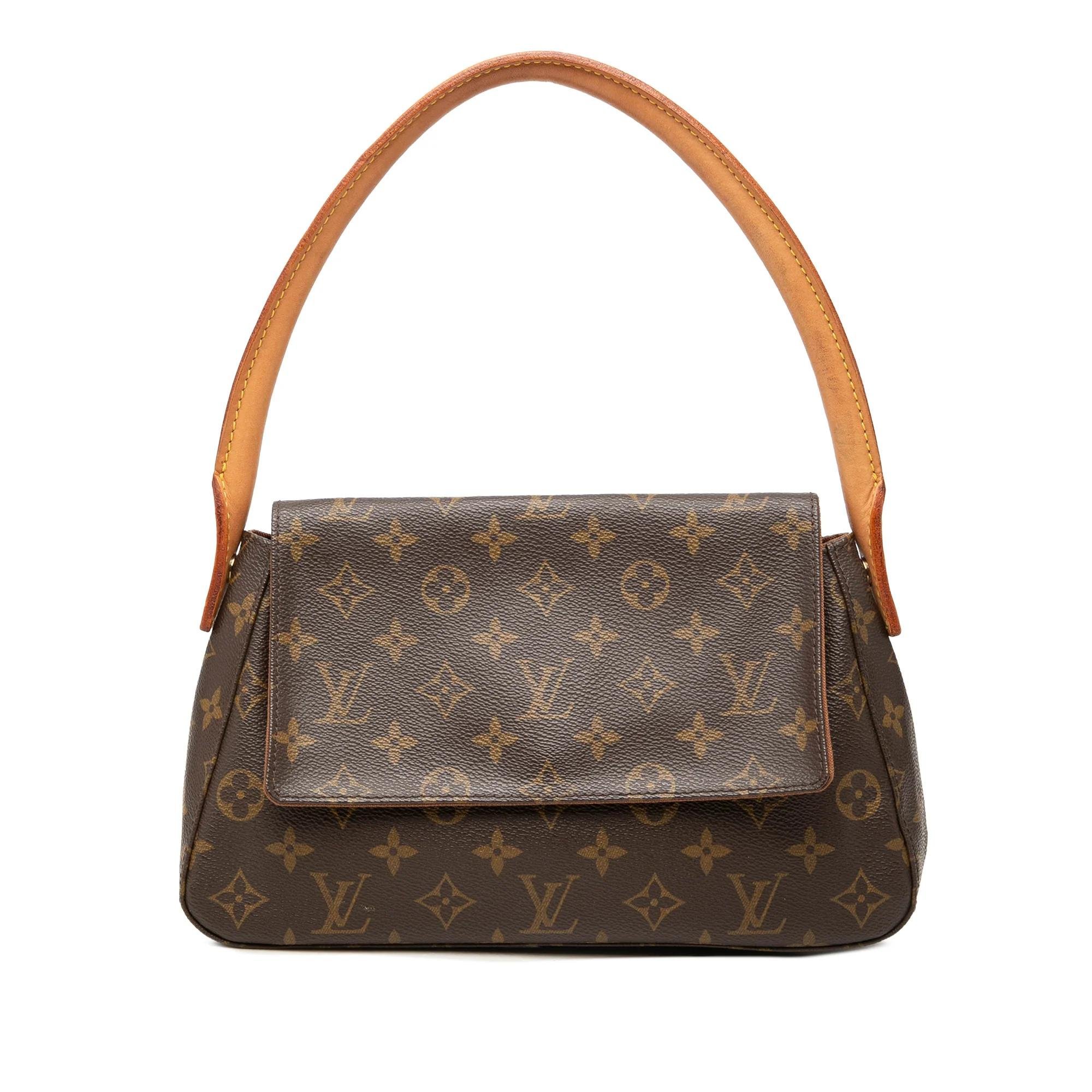 Looping leather handbag