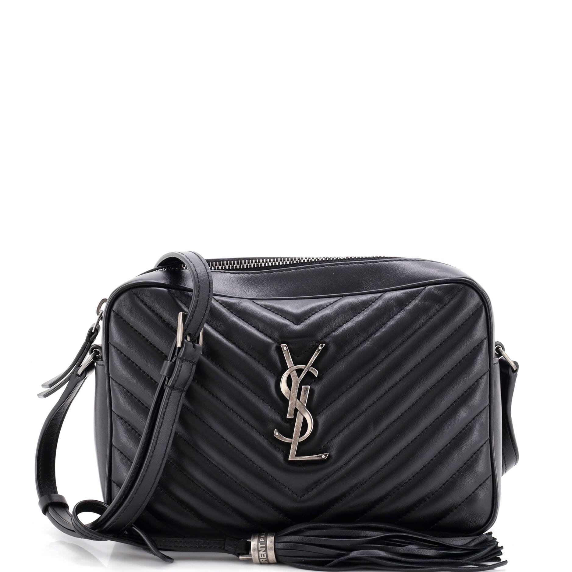 Lou Camera Bag Matelasse Chevron Leather Small