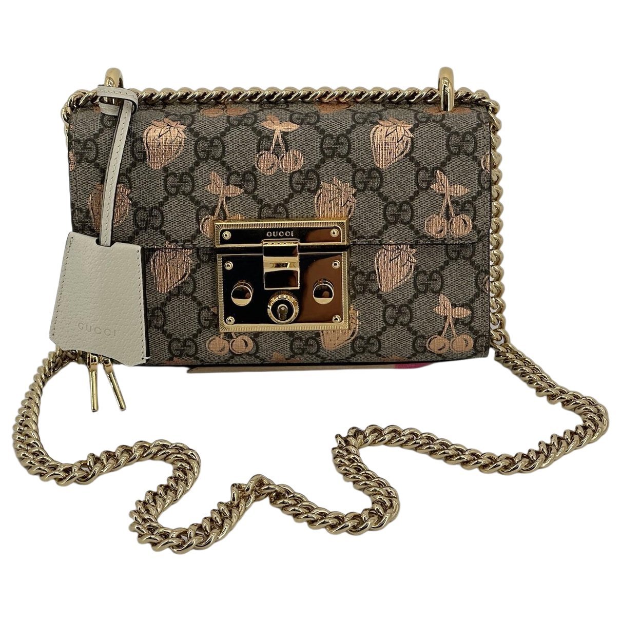Padlock leather handbag