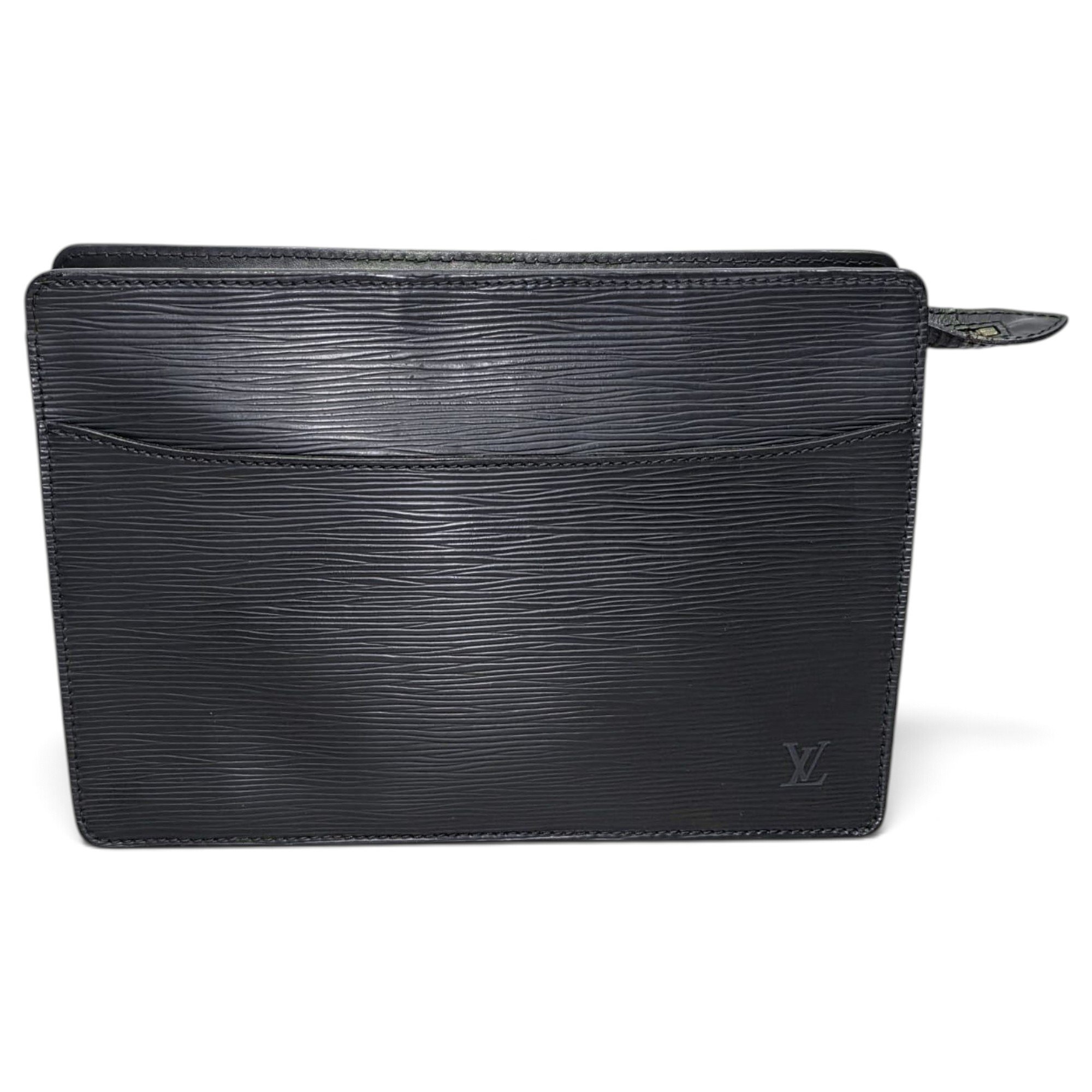 Leather clutch bag