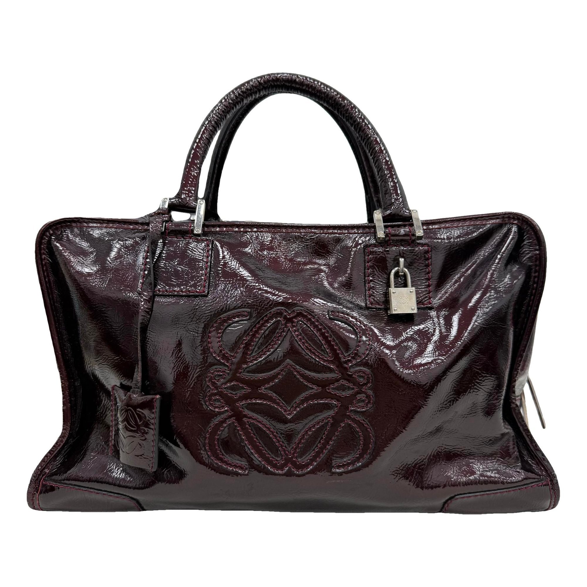 Amazona patent leather handbag