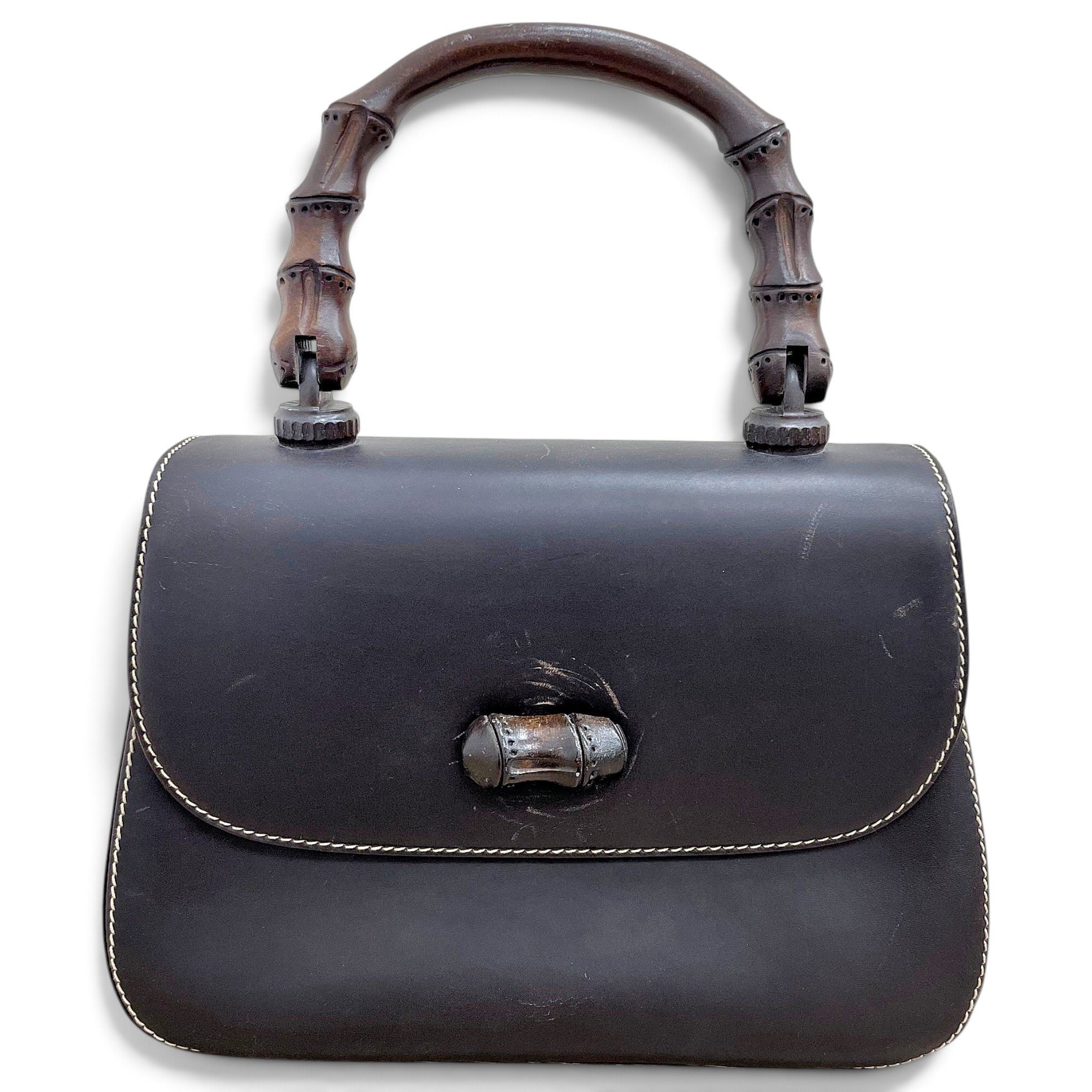 Bamboo leather handbag