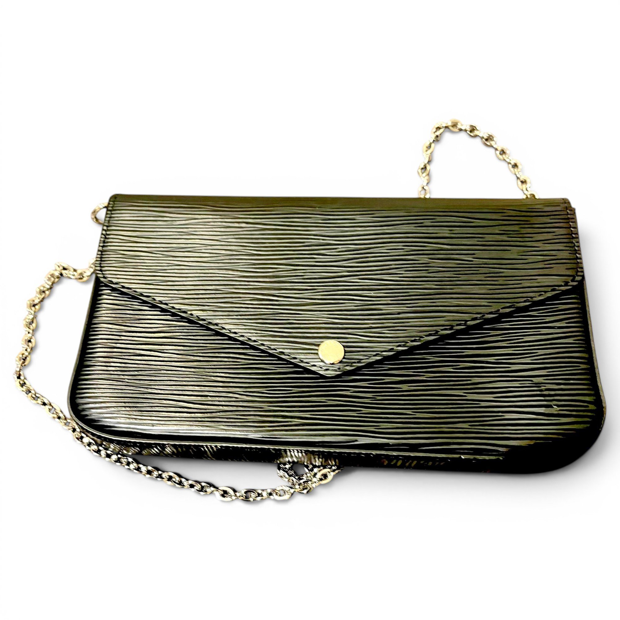 Leather clutch bag
