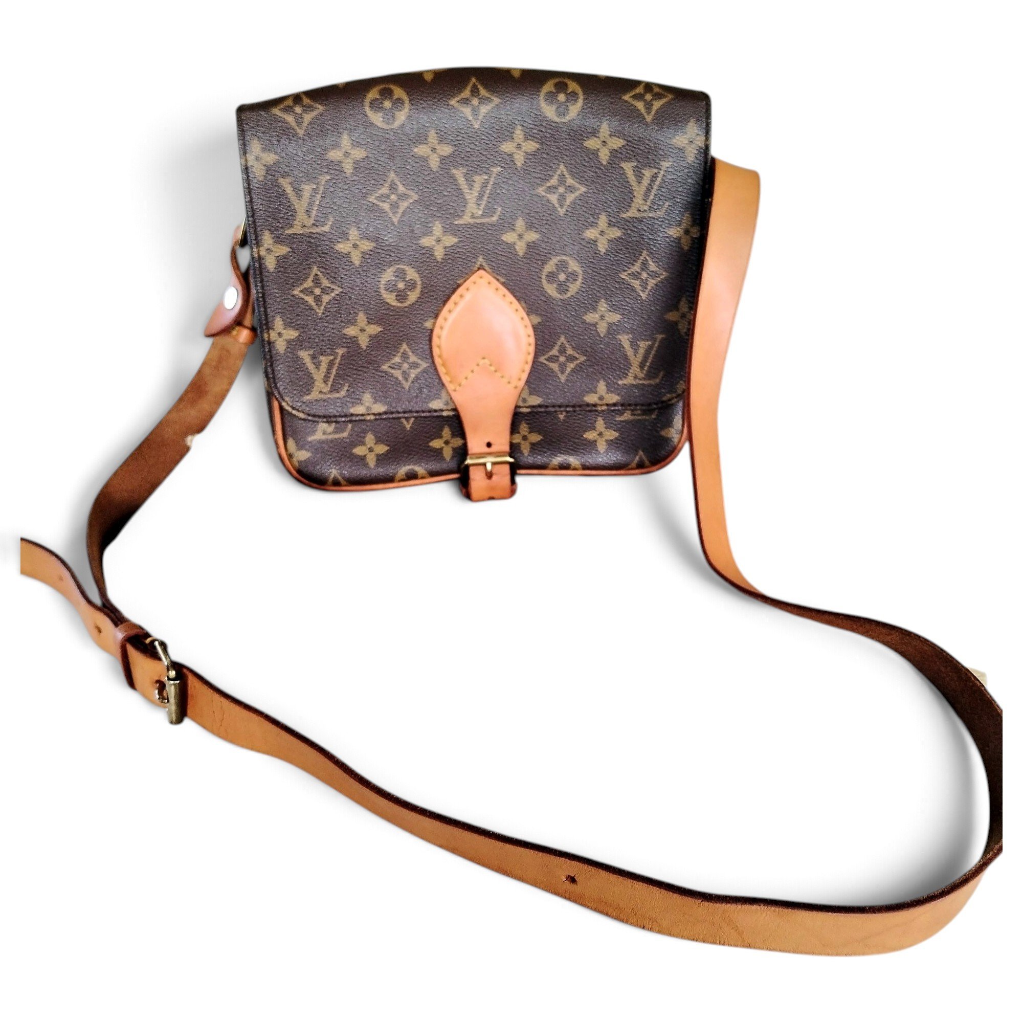 Cartouchière leather crossbody bag