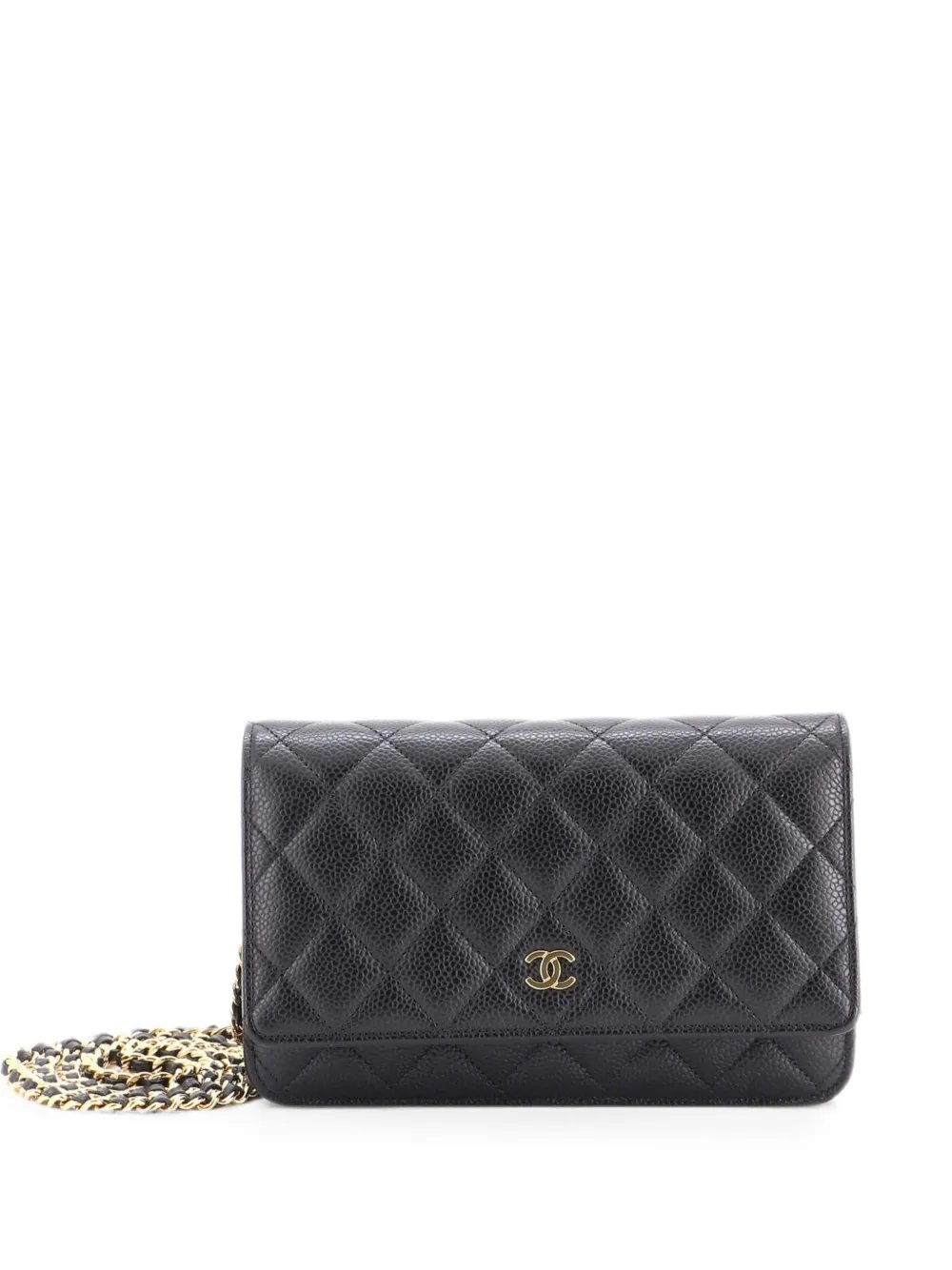 Wallet on Chain Quilted Caviar crossbody bag