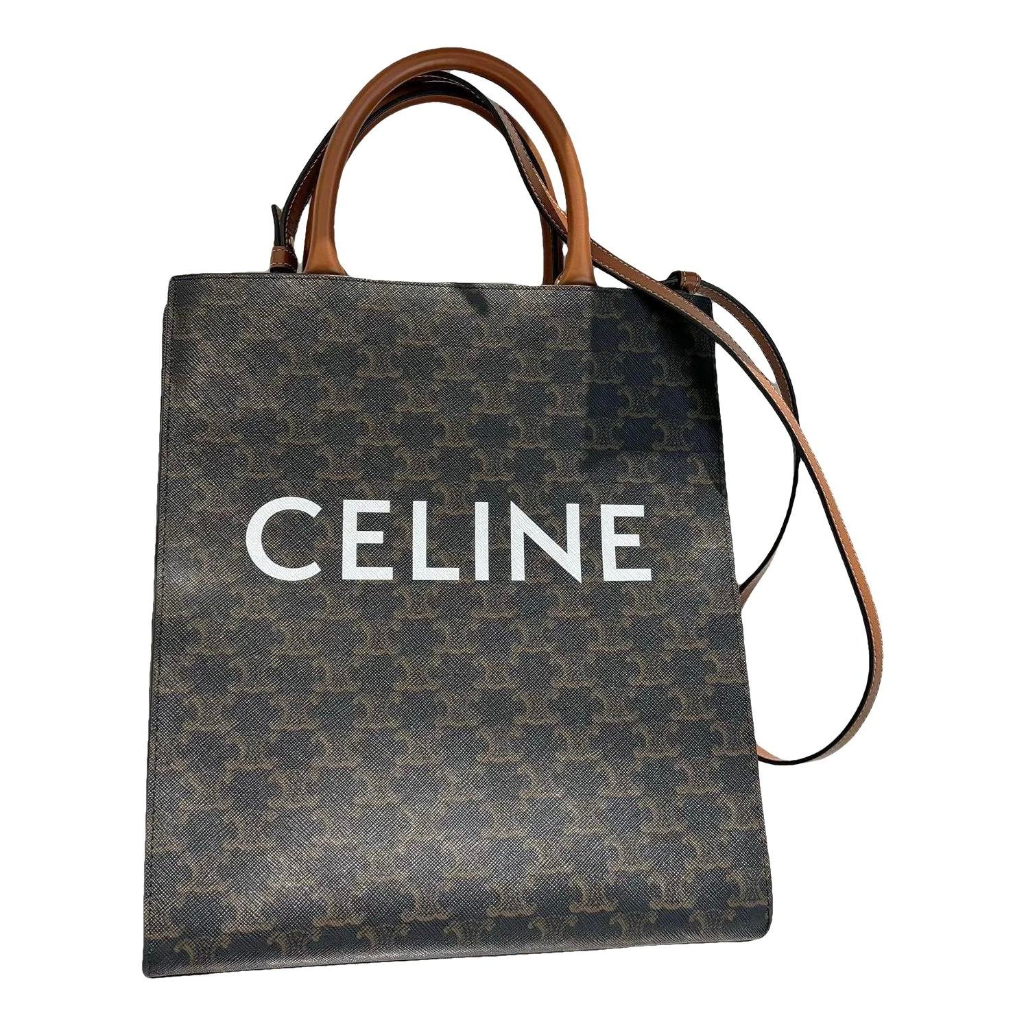 Cabas Vertical leather tote
