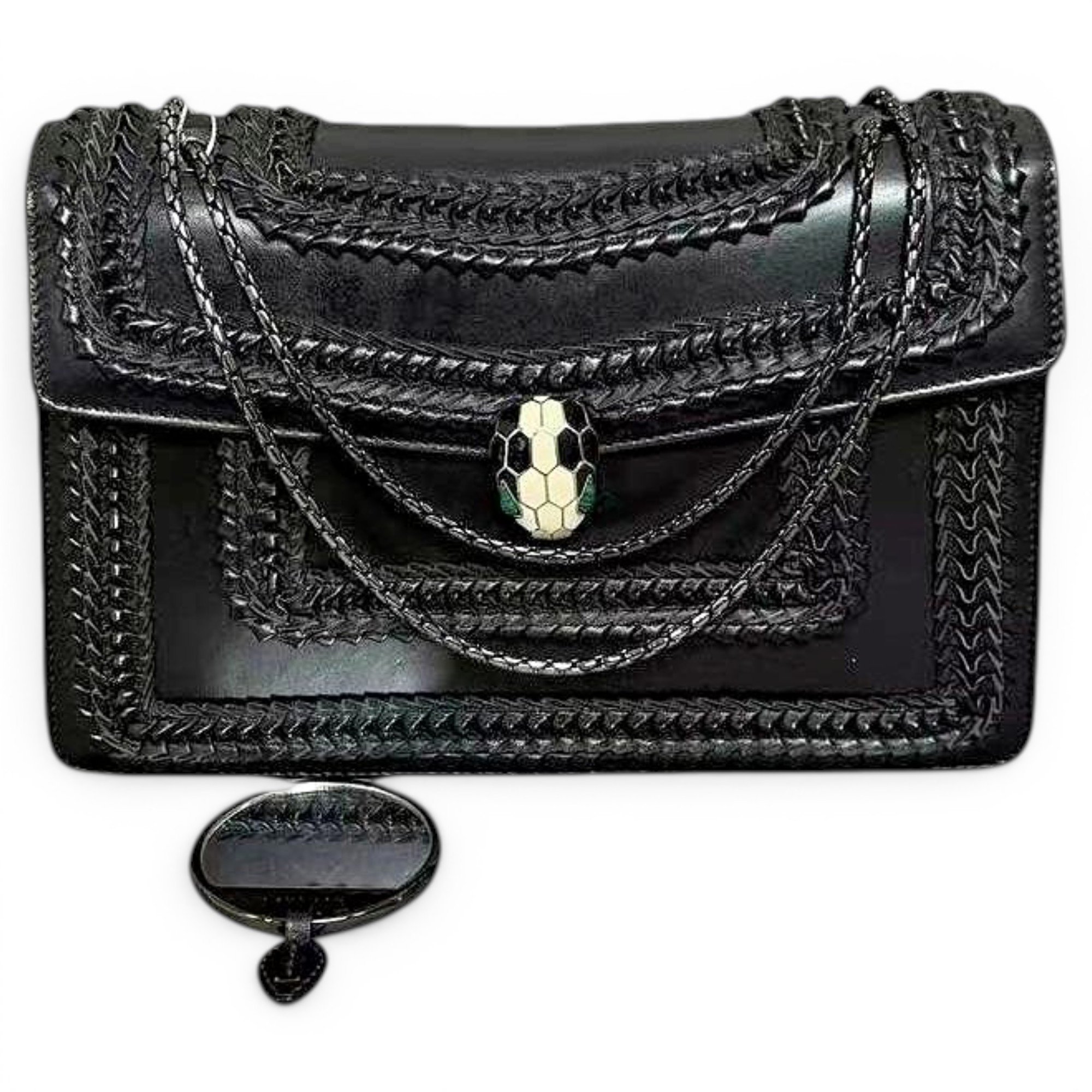 Serpenti leather handbag