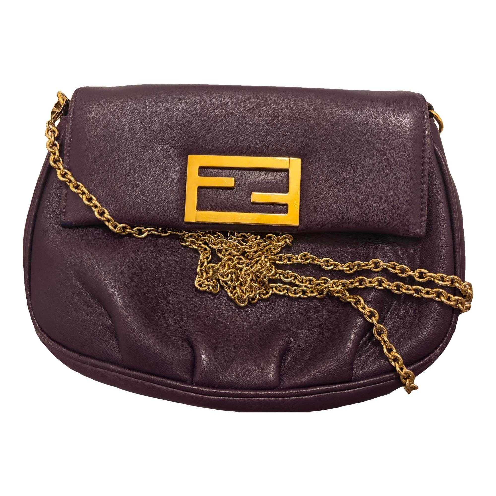 Fendi Kan I logo leather clutch bag
