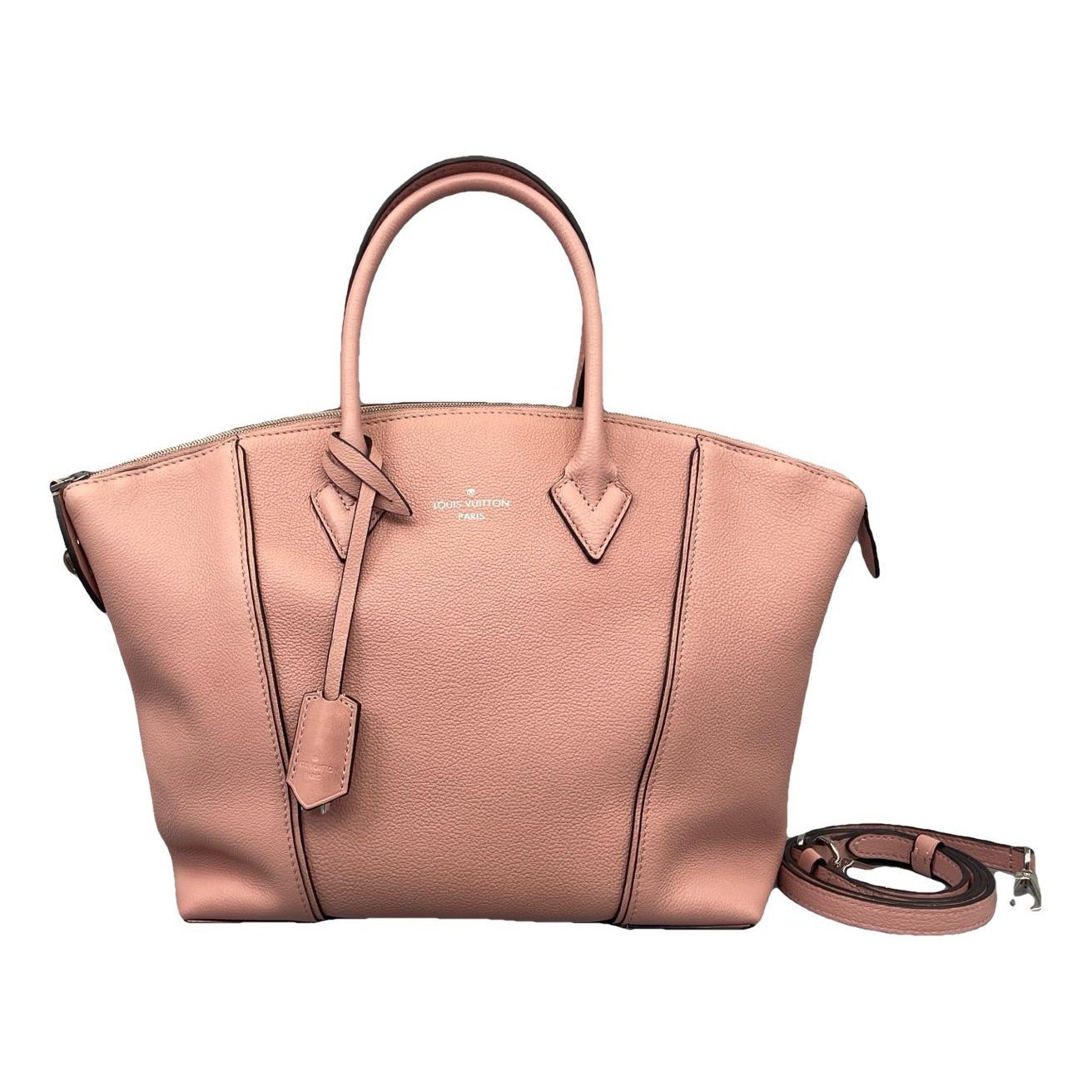 Tote V leather handbag