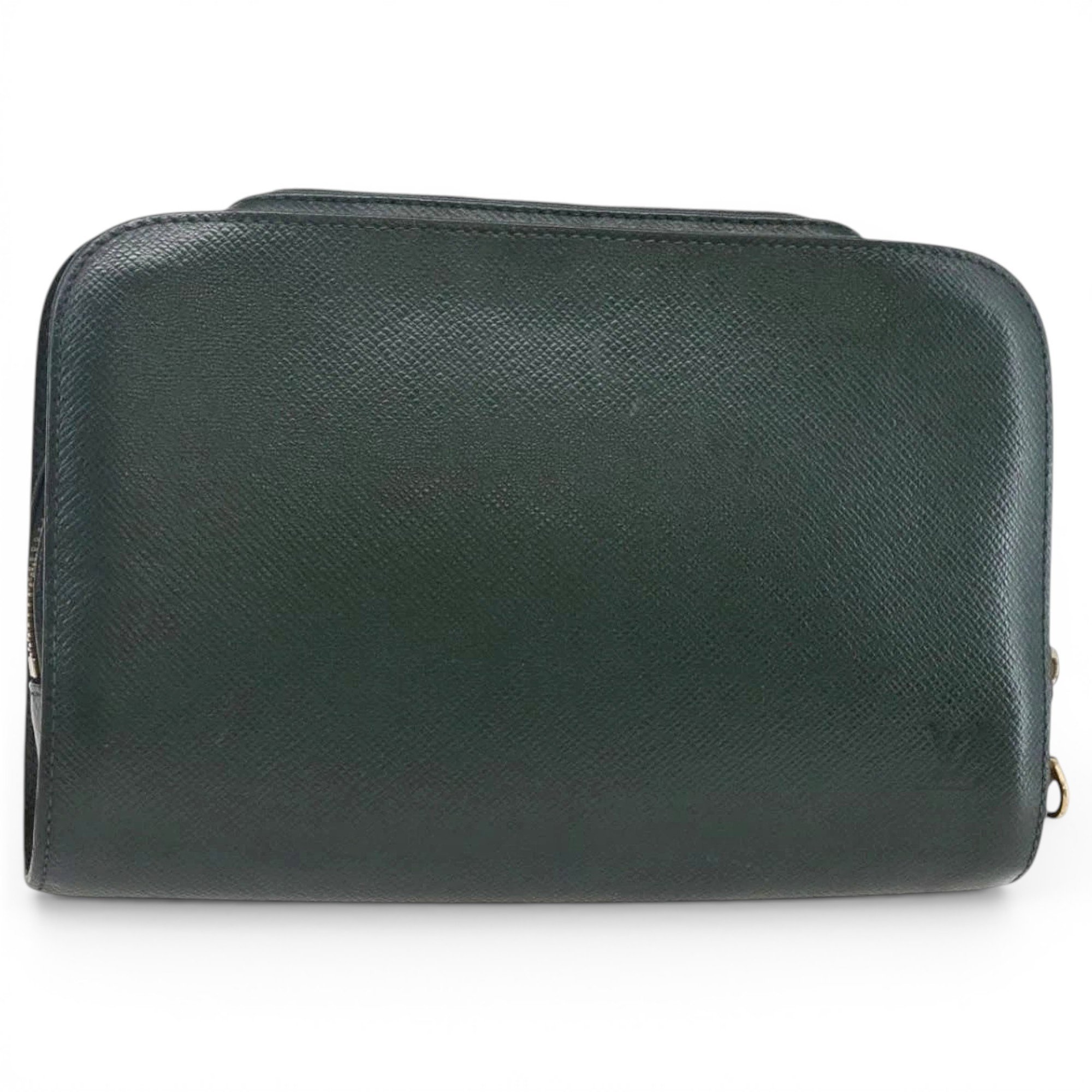 Leather clutch bag